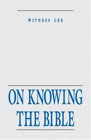 Cover of: On Knowing the Bible