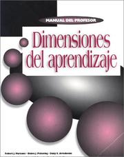 Cover of: Dimensions Of Learning by Robert J. Marzano, Debra J. Pickering, Daisy E. Arredondo
