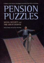 Cover of: Pension Puzzles: Social Security and the Great Debate (American Sociological Association's Rose Series in Sociology)