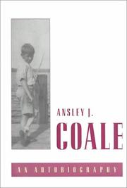 Cover of: Ansley J. Coale: An Autobiography (Memoirs of the American Philosophical Society)