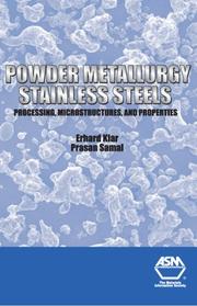 Cover of: Powder Metallurgy Stainless Steels by Erhard Klar, Prasan K. Samal