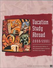 Cover of: Vacation Study Abroad 2000/2001 by Sara J. Steen, Sara J. Steen