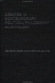Cover of: Debates in Contemporary Political Philosophy by D. Matravers