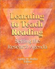Cover of: Learning to Teach Reading: Setting the Research Agenda