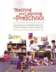 Cover of: Teaching and Learning in Preschool by Elizabeth Claire Venn, Monica Dacy Jahn