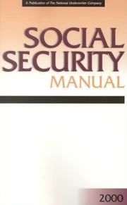 Cover of: Social Security Manual 2000 (Social Security Manual, 2000)