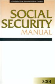 Cover of: Social Security Manual 2001 (Social Security Manual, 2001)