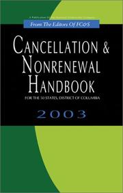 Cover of: Cancellation & Non-Renewal Handbook by Michael K. McCracken, Michael K. McCracken