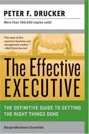 Cover of: The Effective Executive by Peter F. Drucker