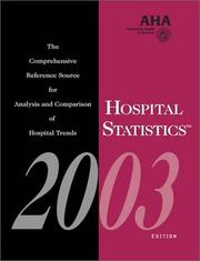 Cover of: Hospital Statistics, 2003 by Health Forum