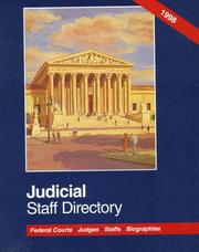 Cover of: 1998 Judicial Staff Directory: Federal Courts, Judges, Staffs, Biographies (Judicial Staff Directorywinter)