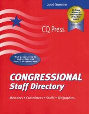 Cover of: Congressional Staff Directory, Summer 2006 (Congressional Staff Directory  Summer)