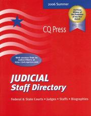 Cover of: Judicial Staff Directory Summer 2006: Federal & State Courts, Judges, Staffs, Biographies (Judicial Staff Directory Summer)