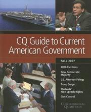 Cover of: CQ Guide to Current American Government Fall 2007 (Cq's Guide to Current American Government) by CQ Press