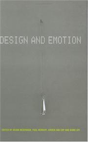 Cover of: Design and emotion by International Conference on Design and Emotion (3rd 2002 Loughborough University)