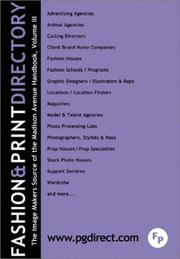 Cover of: The Fashion&Print Directory, Vol.3 | Jean Walkinshaw