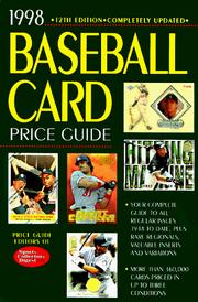 Cover of: 1998 Baseball Card Price Guide by Robert F. Lemke