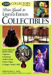 Cover of: 1999 Price Guide to Limited Edition Collectibles (Price Guide to Contemporary Collectibles) by Mary Sieber