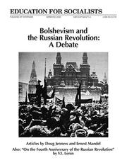 Cover of: Bolshevism and the Russian Revolution