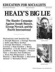 Cover of: Healy's Big Lie: The Slander Campaign Against Joseph Hansen & George Novack