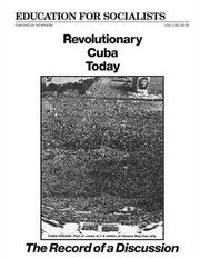Cover of: Revolutionary Cuba Today: The Record of a Discussion