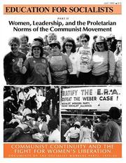 Cover of: Women, Leadership and the Proletarian Norms of the Communist Movement (Women, Leadership & the Proletarian Norms of the Communist M)