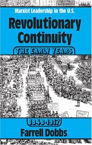 Cover of: Revolutionary Continuity-Marxist Leadership in the U.S by Farrell Dobbs
