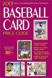 Cover of: 2001 Baseball Card Price Guide (Baseball Card Price Guide, 2001) by Price Guide Editors of Sports Collectors