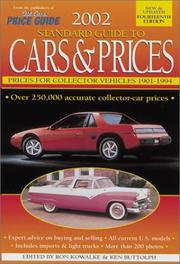 Cover of: 2002 Standard Guide to Cars & Prices: Prices for Collector Vehicles 1901-1994