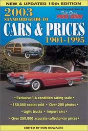 Cover of: 2003 Standard Guide to Cars & Prices: 1901-1995 (15th Edition)