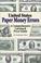Cover of: United States Paper Money Errors