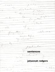 Cover of: sentences by Johannah Rodgers