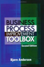 Cover of: Business Process Improvement Toolbox