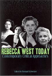 Cover of: Rebecca West Today by Bernard Schweizer
