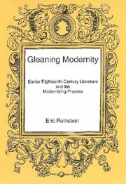 Cover of: Gleaning Modernity by Eric Rothstein