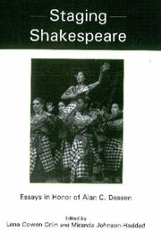 Cover of: Staging Shakespeare: Essays in Honor of Alan C. Dessen