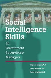 Cover of: Social Intelligence Skills for Government Managers