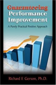 Cover of: Guaranteeing Performance Improvement by Richard F. Gerson