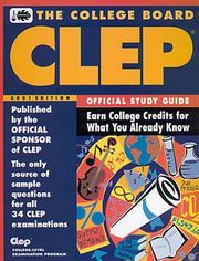 Cover of: CLEP Official Study Guide 2001 Edition: All-New 12th Annual Edition (Clep Official Study Guide, 2001)