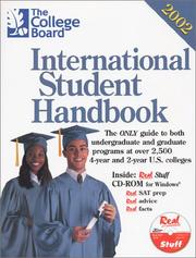 Cover of: The College Board International Student Handbook 2002: all-new fifteenth edition (International Student Handbook of Us Colleges)