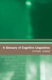 Cover of: A Glossary of Cognitive Linguistics