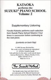 Cover of: Kataoka Performs Suzuki Piano School (Volume 2) (Suzuki Method Core Materials) by Shinichi Suzuki