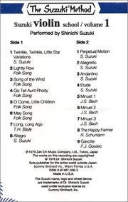 Cover of: Suzuki Violin School: Performed by Shinichi Suzuki (Suzuki Method Core Materials)