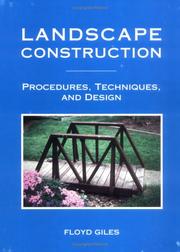 Cover of: Landscape Construction: Procedures, Techniques, and design