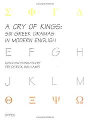 Cover of: A Cry of Kings by Frederick Williams