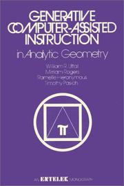 Cover of: Generative Computer-Assisted Instruction in Analytic Geometry