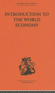 Cover of: Introduction to the World Economy