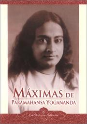 Cover of: Maximas de Paramahansa Yogananda by Yogananda Paramahansa