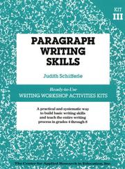 Cover of: Paragraph Writing Skills (Ready-To-Use Writing Workshop Activities Kits)