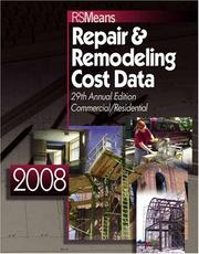 Cover of: Repair & Remodeling Cost Data 2008 (Means Repair and Remodeling Cost Data) | 